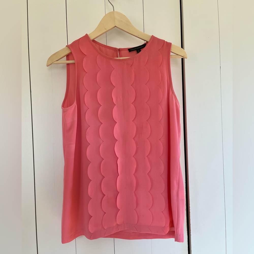 Banana Republic Pink Scalloped Top